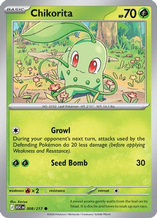 Chikorita (008) [ME Ascended Heroes] Reverse Holofoil - Common