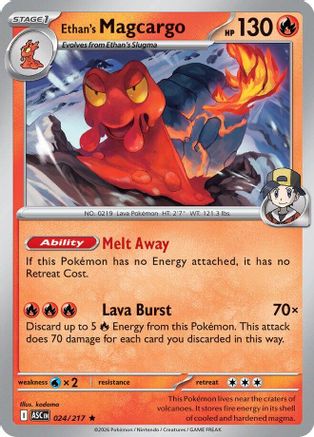 Ethan's Magcargo (024/217) [ME Ascended Heroes] Reverse Holofoil - Rare
