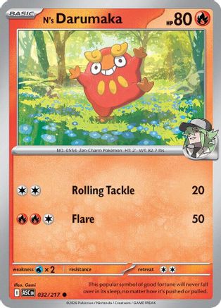 N's Darumaka (032) [ME Ascended Heroes] Reverse Holofoil - Common