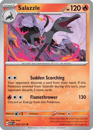Salazzle (035/217) [ME Ascended Heroes] Reverse Holofoil - Uncommon