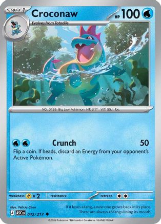 Croconaw (042) [ME Ascended Heroes] Reverse Holofoil - Uncommon
