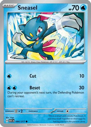 Sneasel (044) [ME Ascended Heroes] Reverse Holofoil - Common