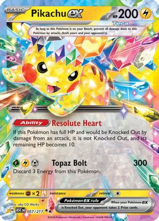 Pikachu ex (057/217) [ME Ascended Heroes] Holofoil - Double Rare