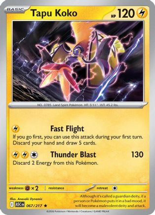 Tapu Koko (067) [ME Ascended Heroes] Holofoil - Rare