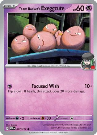 Team Rocket's Exeggcute (077) [ME Ascended Heroes] Reverse Holofoil - Common