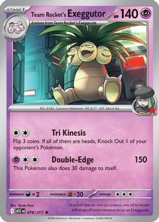 Team Rocket's Exeggutor (078) [ME Ascended Heroes] Holofoil - Rare