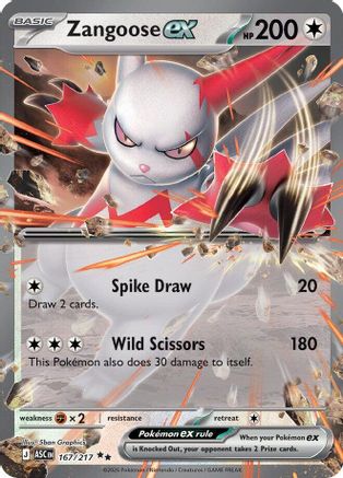 Zangoose ex (167) [ME Ascended Heroes] Holofoil - Double Rare