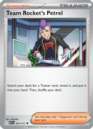 Team Rocket's Petrel (207) [ME Ascended Heroes] Reverse Holofoil - Uncommon