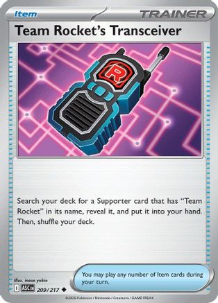 Team Rocket's Transceiver (209/217) [ME Ascended Heroes] Reverse Holofoil - Uncommon
