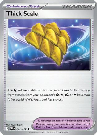 Thick Scale (211) [ME Ascended Heroes] Reverse Holofoil - Uncommon