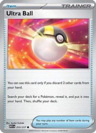 Ultra Ball (213/217) [ME Ascended Heroes] Reverse Holofoil - Common