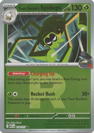 Team Rocket's Spidops (Team Rocket) (019) [ME Ascended Heroes] Reverse Holofoil - Rare