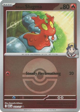 Ethan's Slugma (Poke Ball) (023) [ME Ascended Heroes] Reverse Holofoil - Common