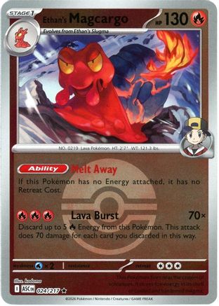 Ethan's Magcargo (Poke Ball) (024/217) [ME Ascended Heroes] Reverse Holofoil - Rare