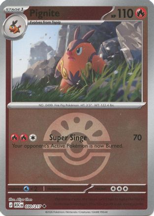 Pignite (Friend Ball) (030) [ME Ascended Heroes] Reverse Holofoil - Uncommon