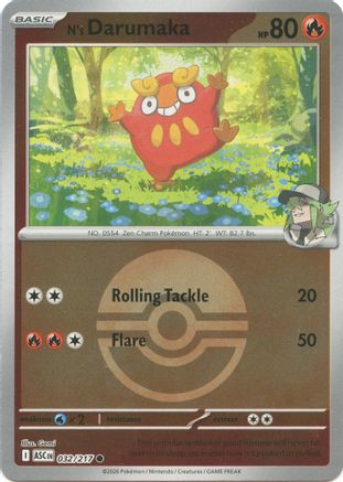 N's Darumaka (Poke Ball) (032) [ME Ascended Heroes] Reverse Holofoil - Common