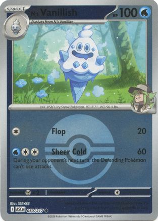 N's Vanillish (Poke Ball) (050) [ME Ascended Heroes] Reverse Holofoil - Common