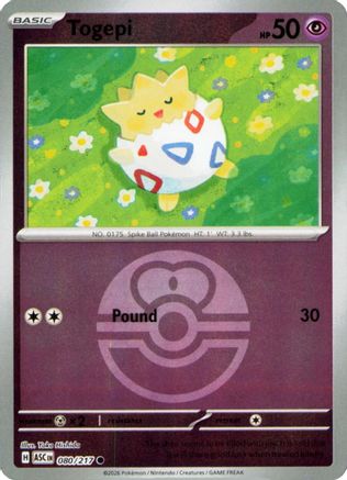Togepi (Love Ball) (080) [ME Ascended Heroes] Reverse Holofoil - Common