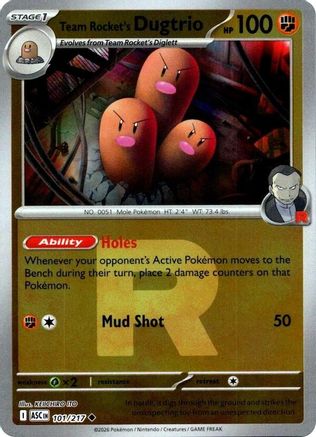 Team Rocket's Dugtrio (Team Rocket) (101/217) [ME Ascended Heroes] Reverse Holofoil - Uncommon