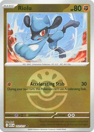 Riolu (Friend Ball) (112) [ME Ascended Heroes] Reverse Holofoil - Common