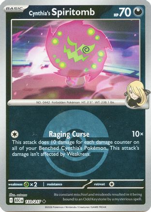 Cynthia's Spiritomb (Poke Ball) (133/217) [ME Ascended Heroes] Reverse Holofoil - Uncommon