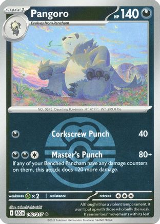 Pangoro (Love Ball) (140) [ME Ascended Heroes] Reverse Holofoil - Uncommon