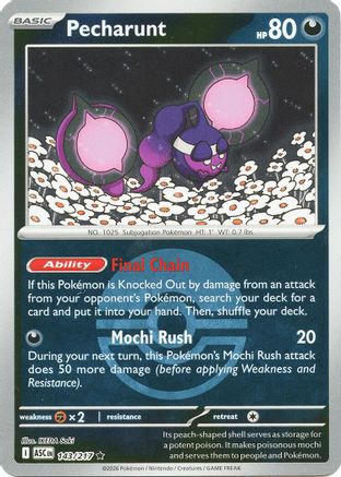 Pecharunt (Poke Ball) (143) [ME Ascended Heroes] Reverse Holofoil - Rare