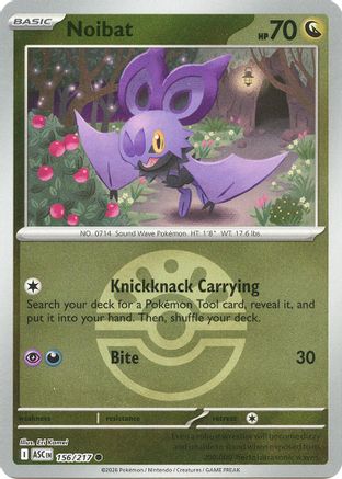 Noibat (Friend Ball) (156) [ME Ascended Heroes] Reverse Holofoil - Common