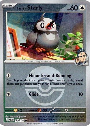 Larry's Starly (Poke Ball) (168) [ME Ascended Heroes] Reverse Holofoil - Common