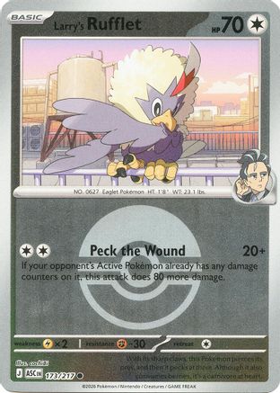Larry's Rufflet (Poke Ball) (173) [ME Ascended Heroes] Reverse Holofoil - Common