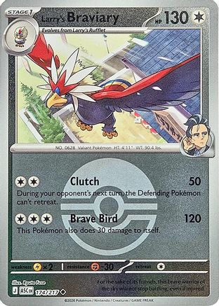 Larry's Braviary (Poke Ball) (174) [ME Ascended Heroes] Reverse Holofoil - Uncommon