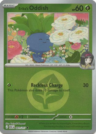 Erika's Oddish (Energy Symbol Pattern) (001) [ME Ascended Heroes] Reverse Holofoil - Common