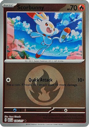 Scorbunny (Energy Symbol Pattern) (036/217) [ME Ascended Heroes] Reverse Holofoil - Common