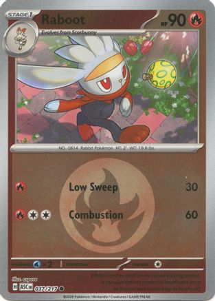 Raboot (Energy Symbol Pattern) (037) [ME Ascended Heroes] Reverse Holofoil - Common