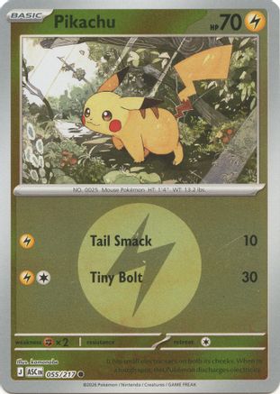 Pikachu (Energy Symbol Pattern) (055) [ME Ascended Heroes] Reverse Holofoil - Common