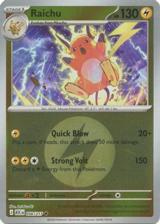 Raichu (Energy Symbol Pattern) (056) [ME Ascended Heroes] Reverse Holofoil - Uncommon