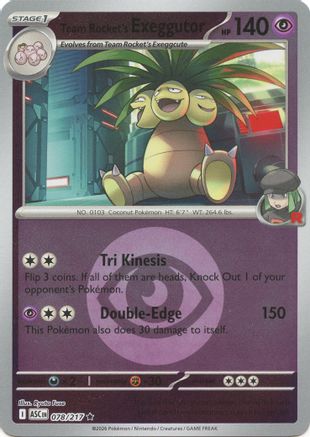Team Rocket's Exeggutor (Energy Symbol Pattern) (078) [ME Ascended Heroes] Reverse Holofoil - Rare