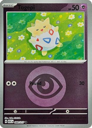 Togepi (Energy Symbol Pattern) (080) [ME Ascended Heroes] Reverse Holofoil - Common