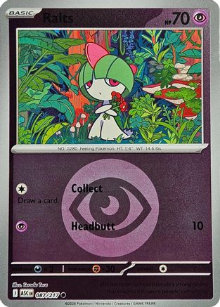 Ralts (Energy Symbol Pattern) (087) [ME Ascended Heroes] Reverse Holofoil - Common