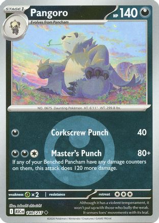 Pangoro (Energy Symbol Pattern) (140) [ME Ascended Heroes] Reverse Holofoil - Uncommon