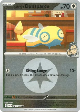 Larry's Dunsparce (Energy Symbol Pattern) (163) [ME Ascended Heroes] Reverse Holofoil - Common