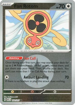 Fan Rotom (Energy Symbol Pattern) (171/217) [ME Ascended Heroes] Reverse Holofoil - Common