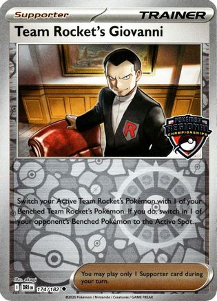 Team Rocket's Giovanni (174) [League & Championship Cards] Reverse Holofoil - Uncommon