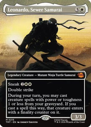 Leonardo, Sewer Samurai (Borderless) (TMT-215) [Teenage Mutant Ninja Turtles]