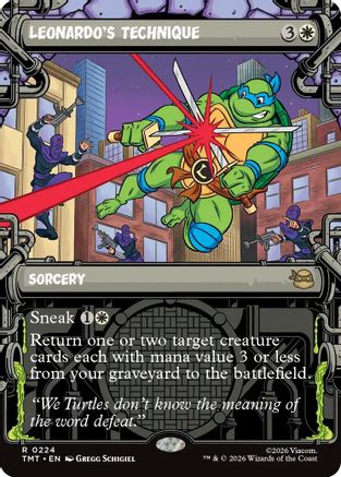 Leonardo's Technique (Showcase) (TMT-224) [Teenage Mutant Ninja Turtles] Foil