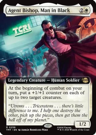 Agent Bishop, Man in Black (Extended Art) (TMT-258) [Teenage Mutant Ninja Turtles] Foil