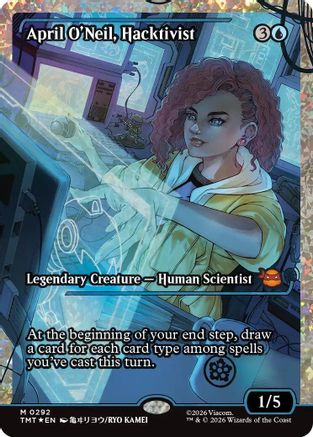 April O'Neil, Hacktivist (TMT-292) (Showcase) (Fracture Foil) [Teenage Mutant Ninja Turtles] Foil