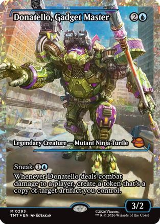 Donatello, Gadget Master (Showcase) (Fracture Foil) (TMT-293) [Teenage Mutant Ninja Turtles] Foil