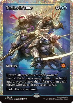 Turtles in Time (Showcase) (Fracture Foil) (TMT-294) [Teenage Mutant Ninja Turtles] Foil