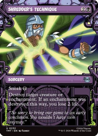 Shredder's Technique (Showcase) (TMT-232) [Teenage Mutant Ninja Turtles] Foil